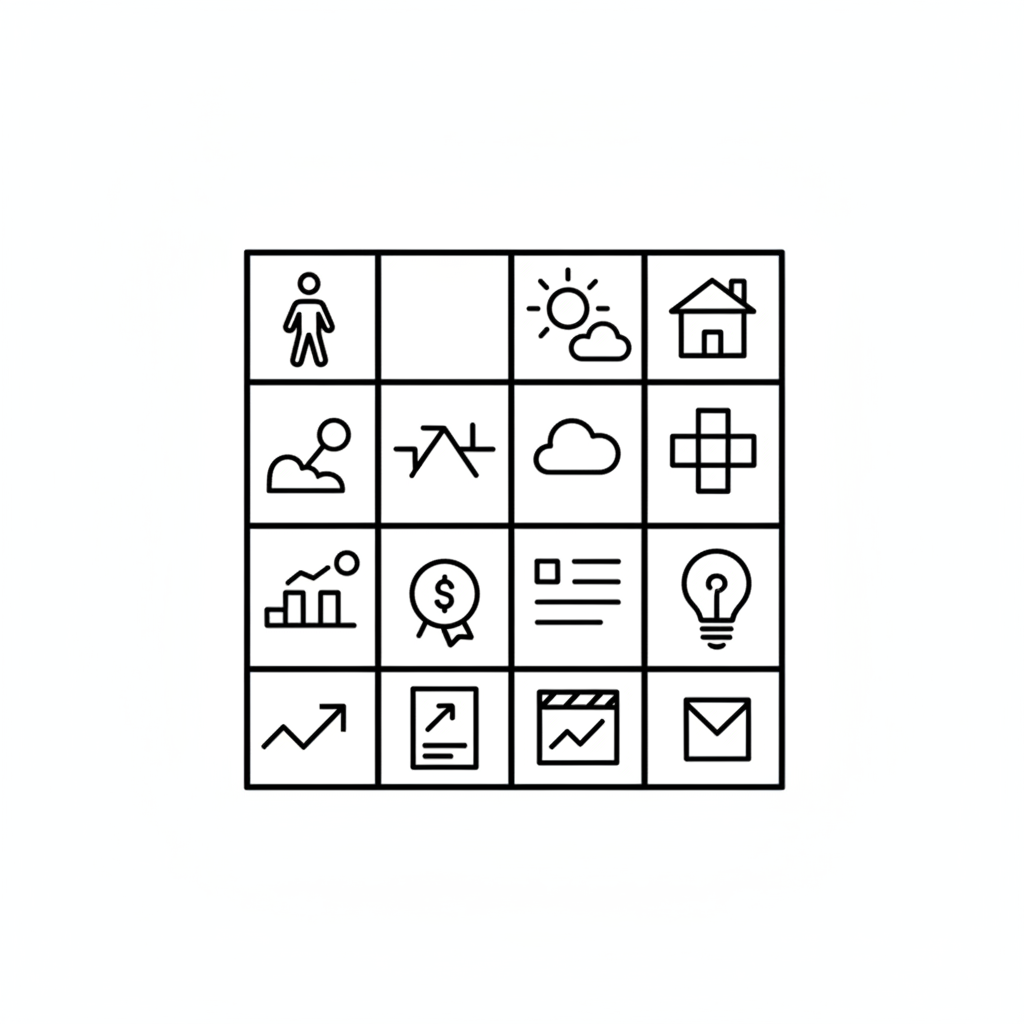Step micro icon — Storyboard (frame grid).