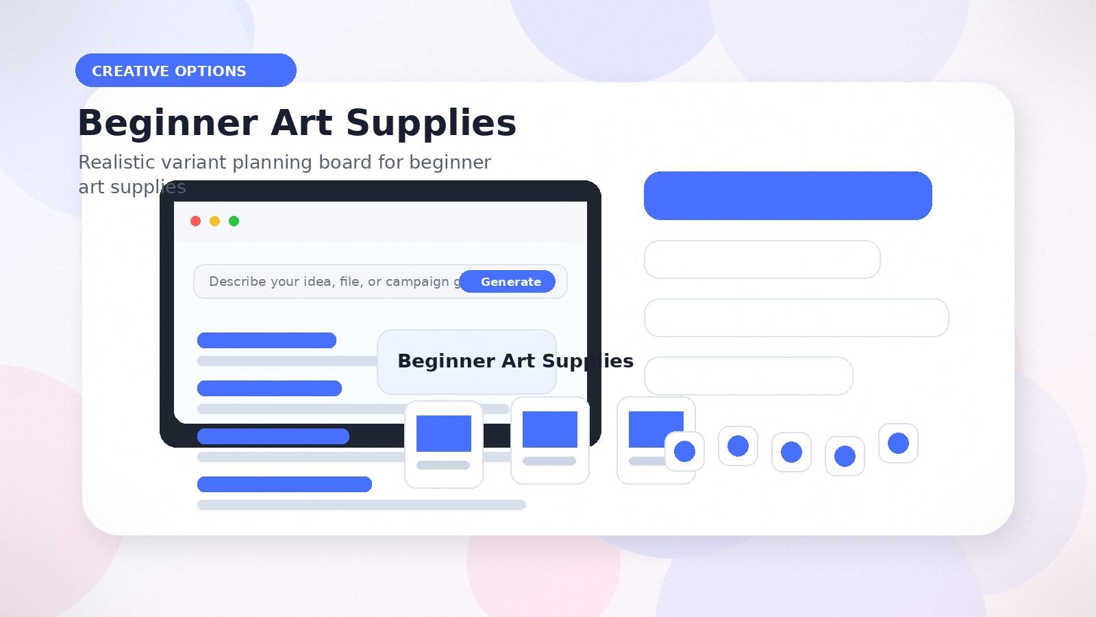 Beginner Art Supplies realistic creative options visual for beginner art supplies