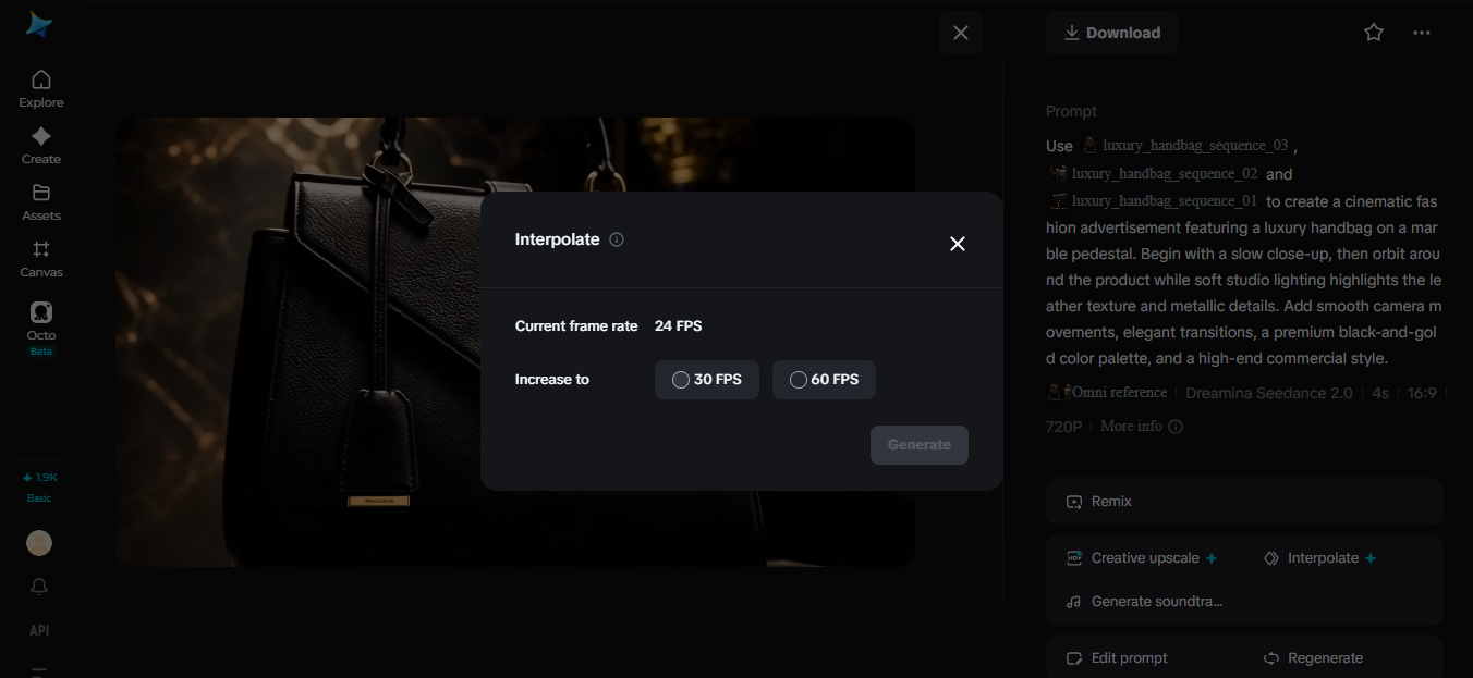Interpolation feature