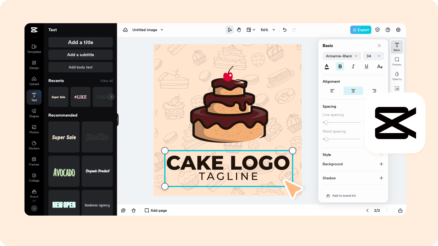 cake shop logo design