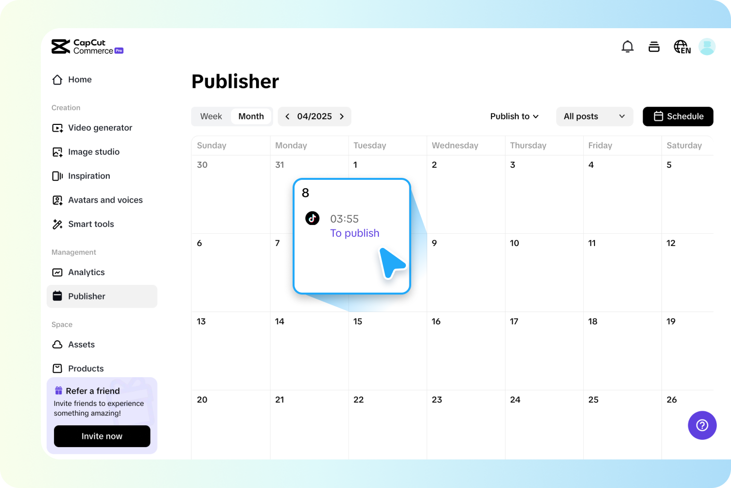ยืนยันการตั้งเวลาและติดตามโพสต์ของคุณ
