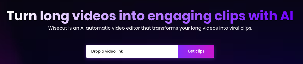 Wisecut: turn long videos into clips
