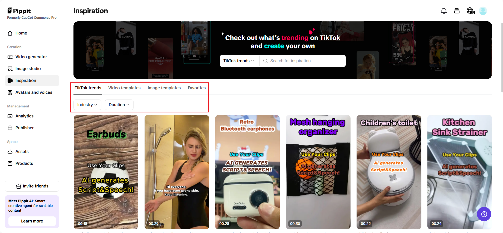 Pre-cleared assets for content creation