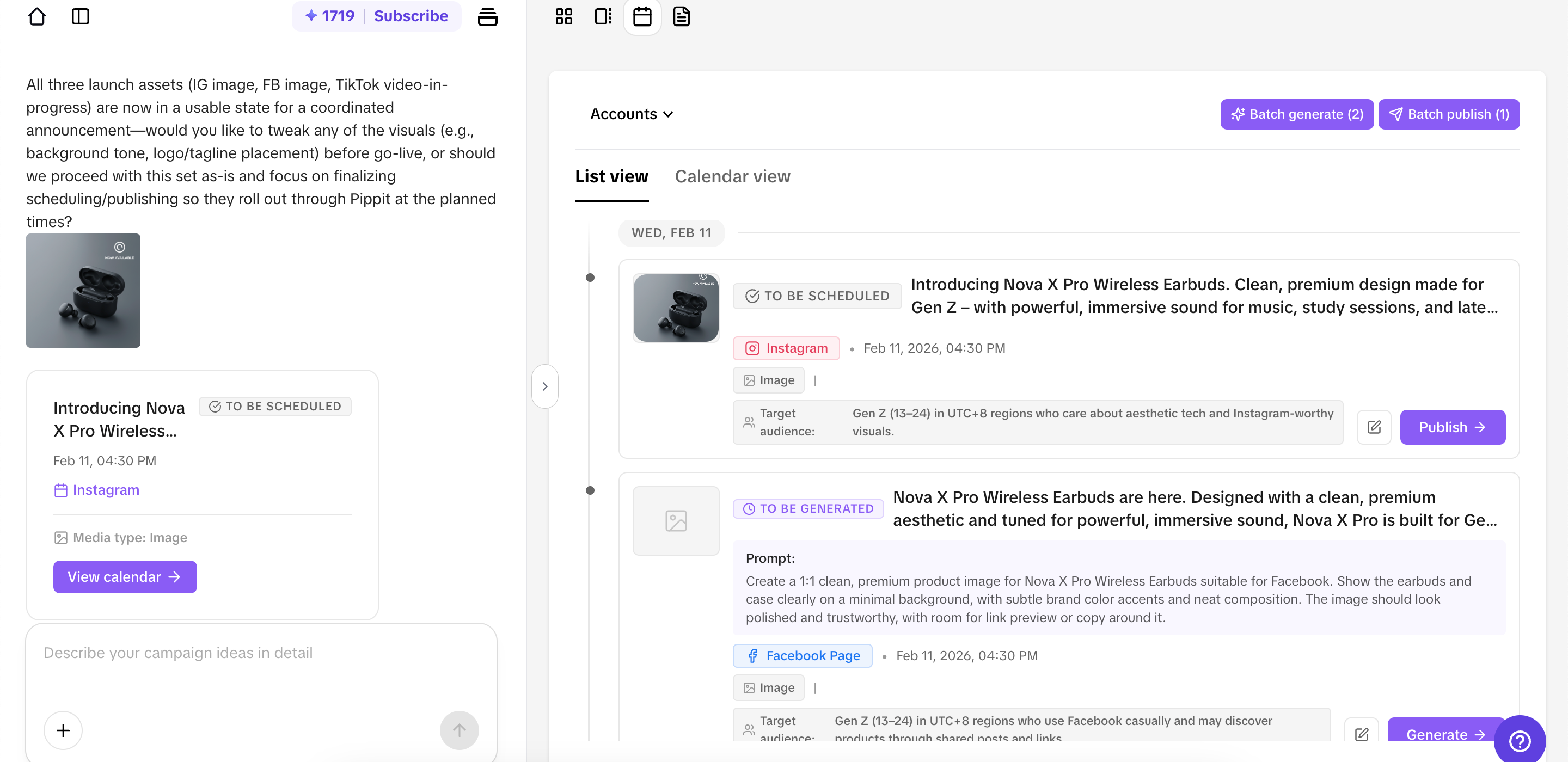 Launching multi-channel marketing