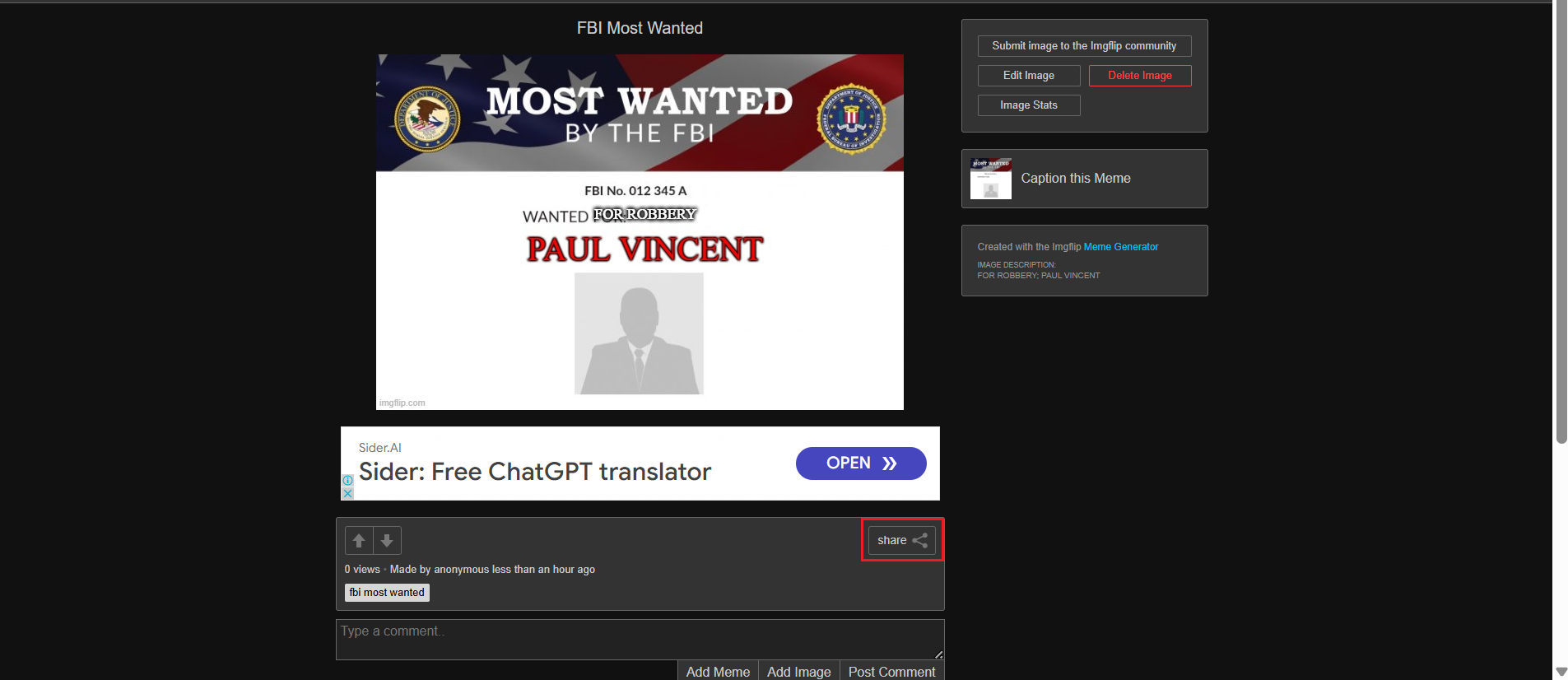 FBI most wanted template