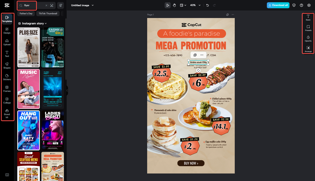Customize your flyer