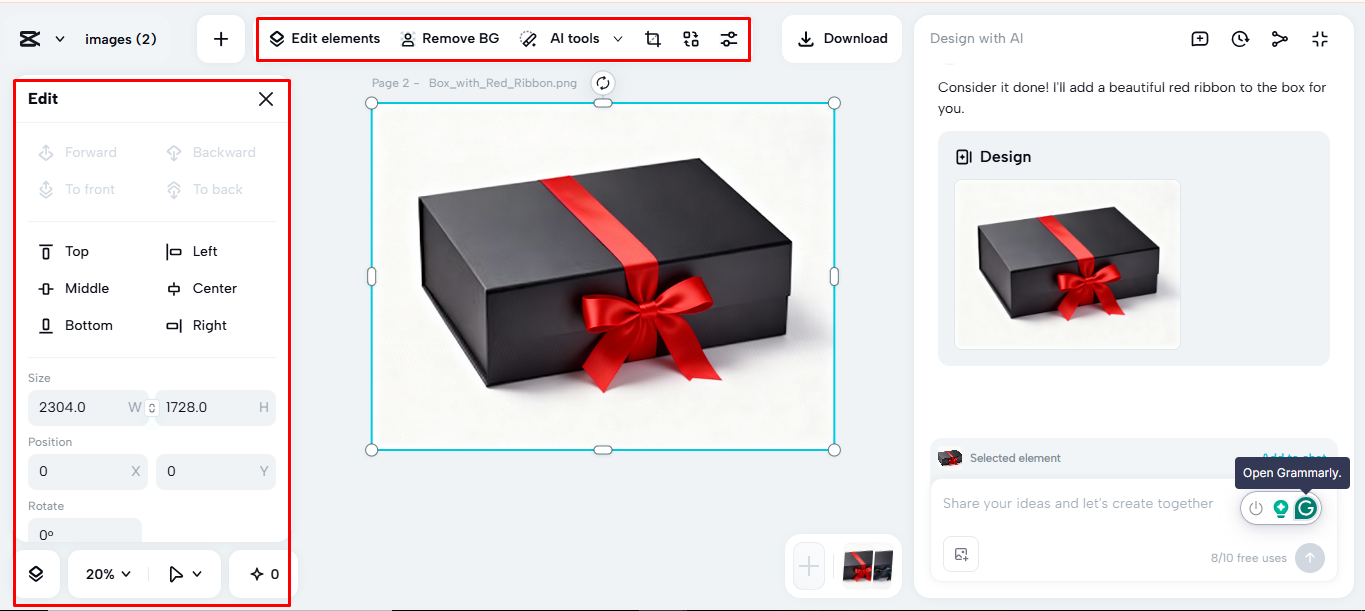 Using an AI image replace generator to replace accessories in the CapCut desktop video editor