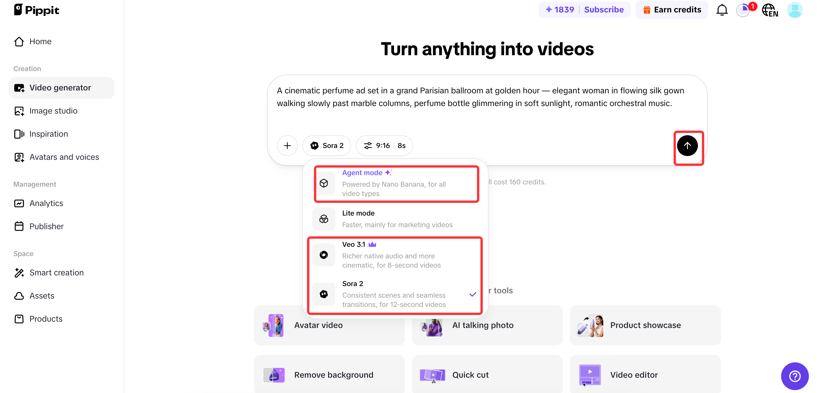 Enter video generatoe