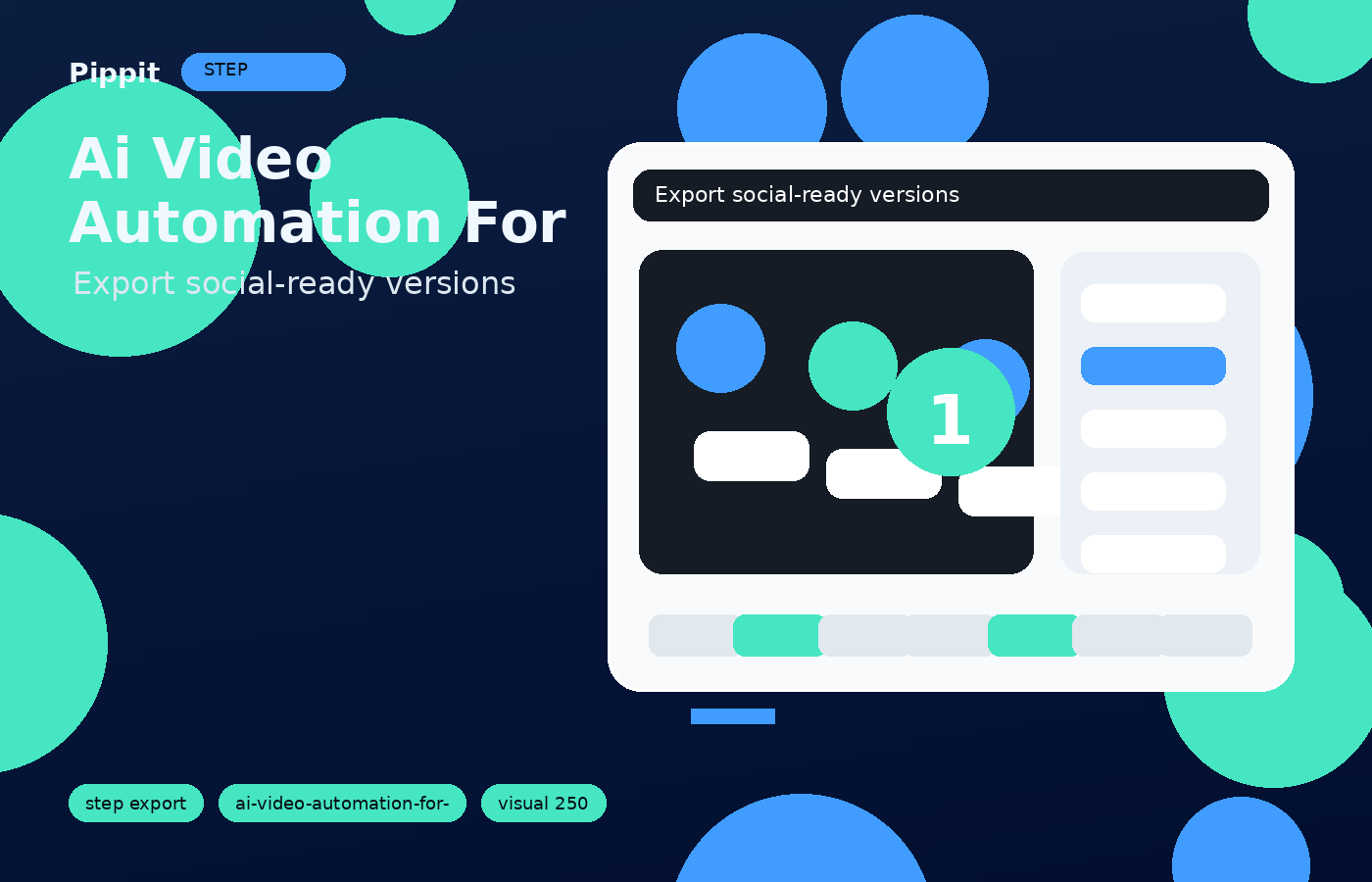 ai video automation for social media export and variants workflow in Pippit