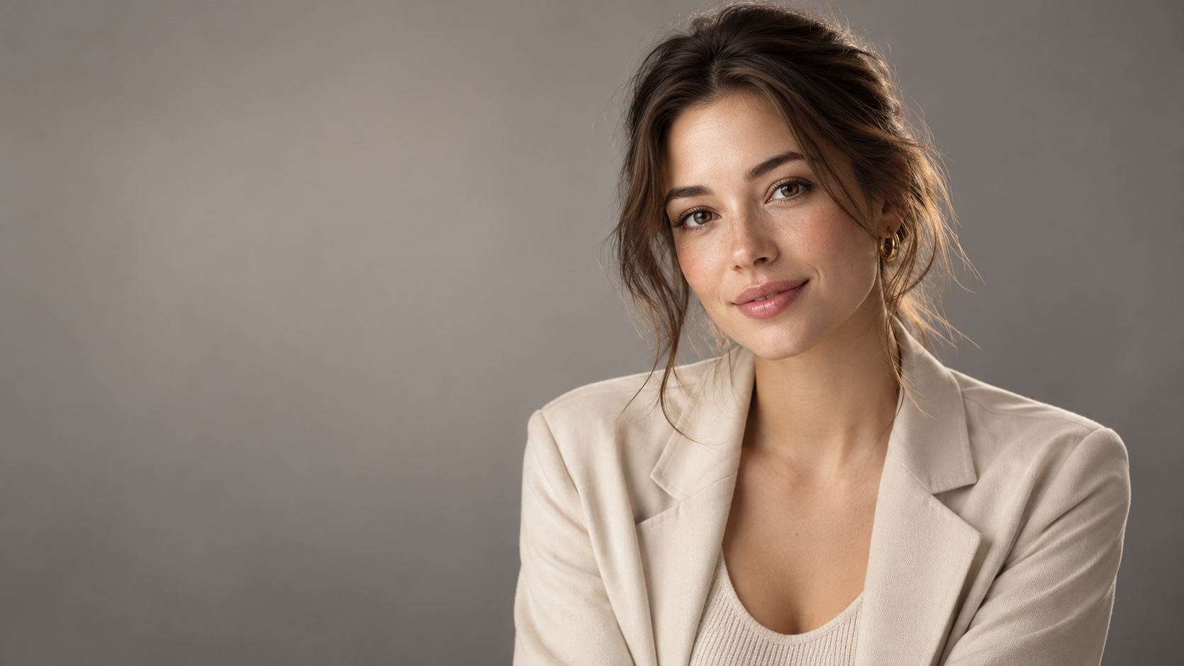 Natural portrait retouching example for Evoto Photo Editor workflows