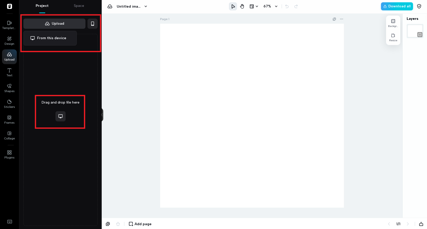 Upload your images