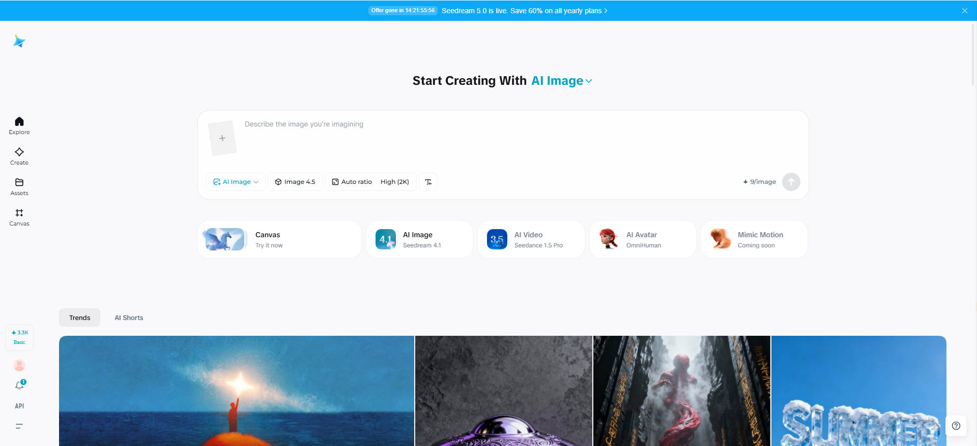 Máy tạo nhãn AI của Dreamina