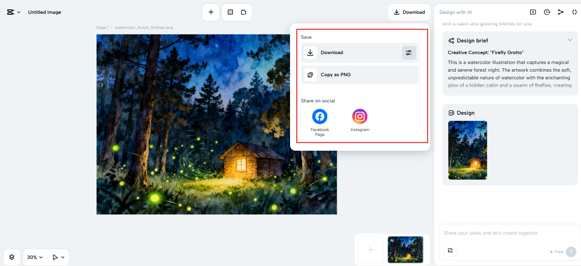 Download and share the design