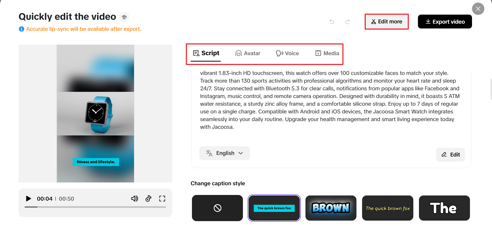 Use Pippit's AI features