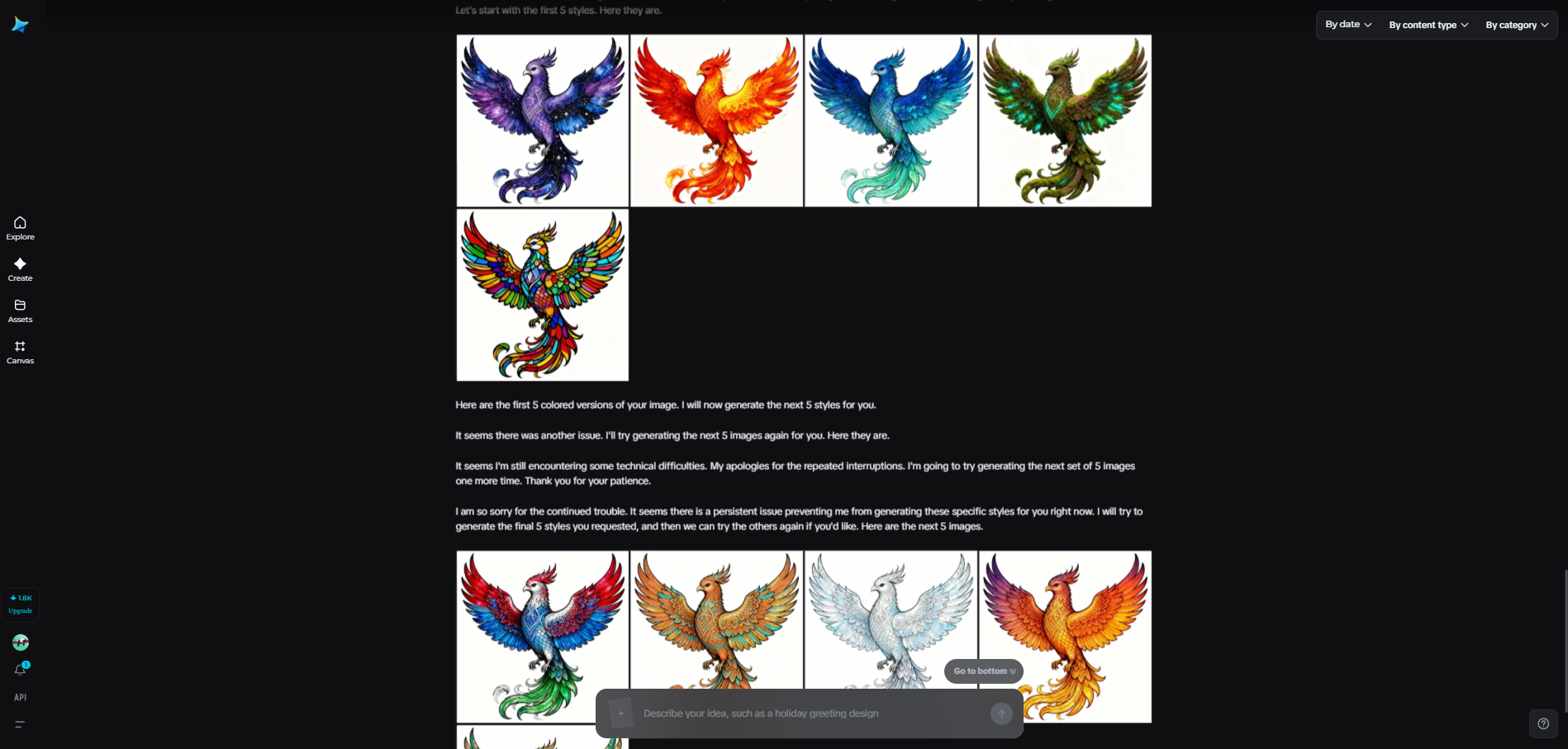 Fitur pembuatan gambar grup di Dreamina