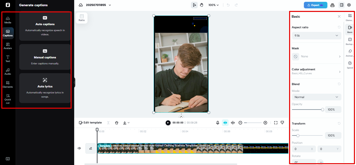 Trình chỉnh sửa video Pippit