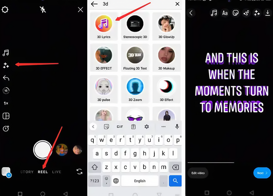 Create a lyric reel on Instagram