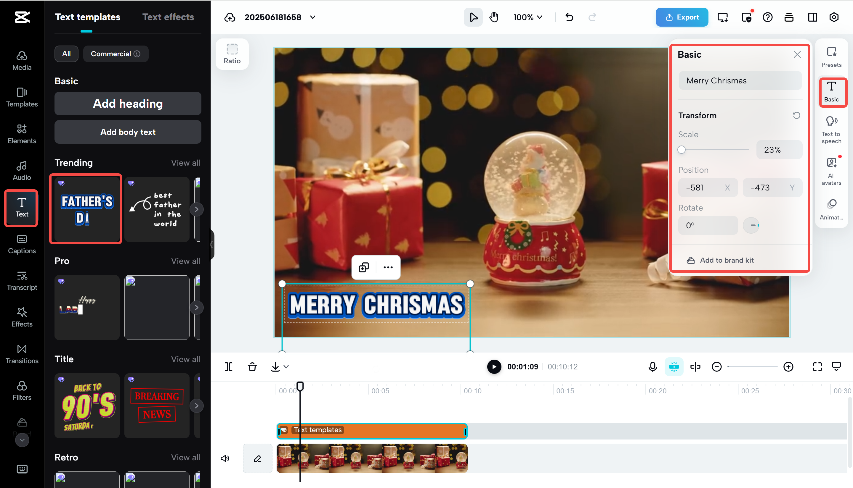 Editing a GIF video with CapCut Web