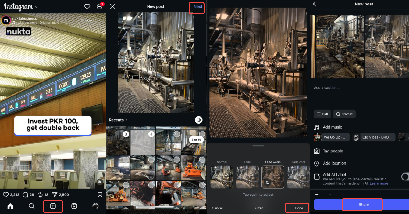 Create an Instagram post