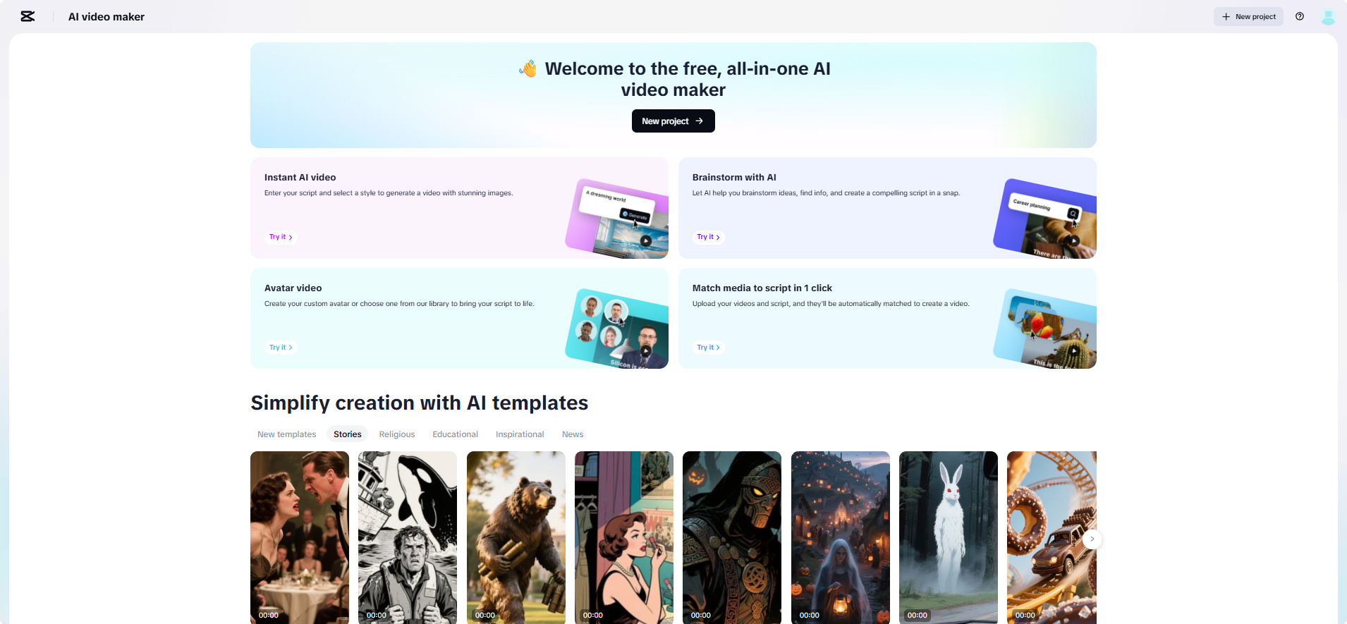 CapCut Web: Veo 3.1 AI alternative