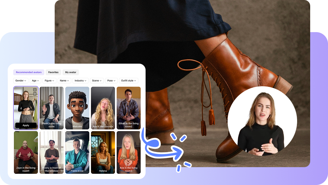 A selection of diverse Pippit AI Avatars, with one prominently featured, appearing to present a special offer for a couple's spa day