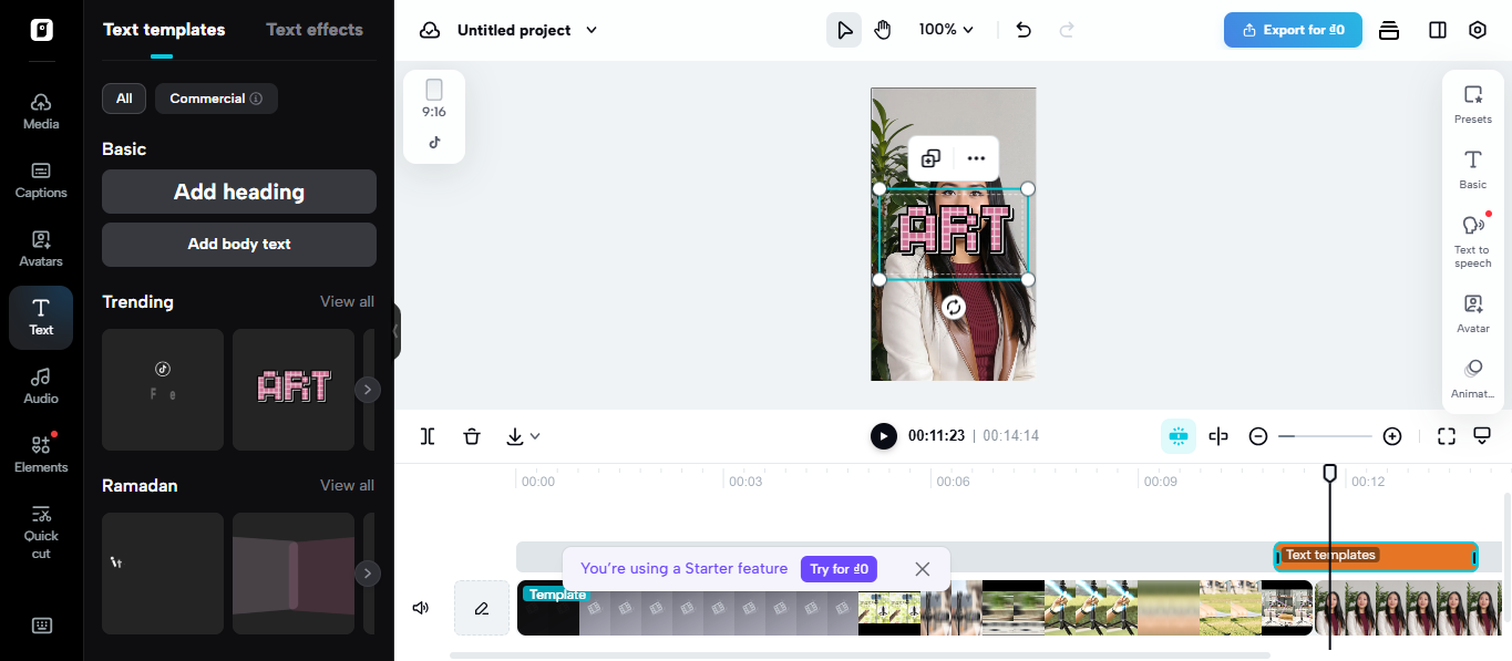 AI video editor