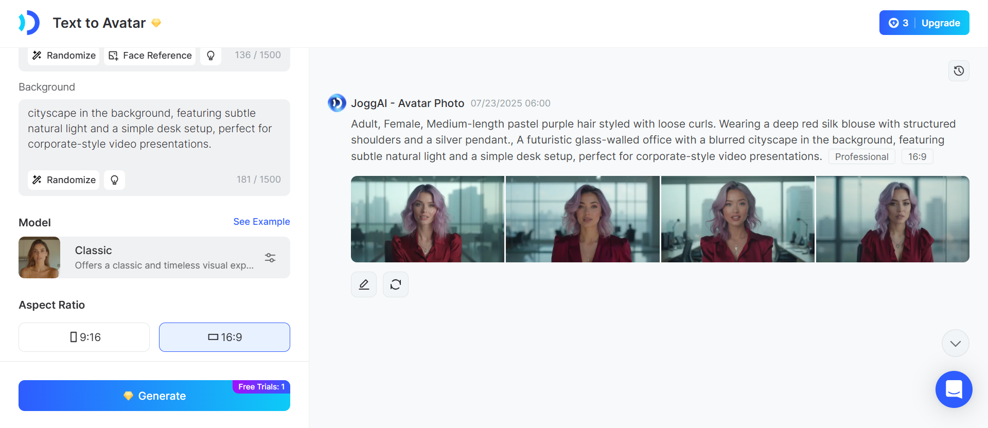Download your AI-generated avatar