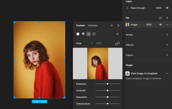 Open the Fill settings panel