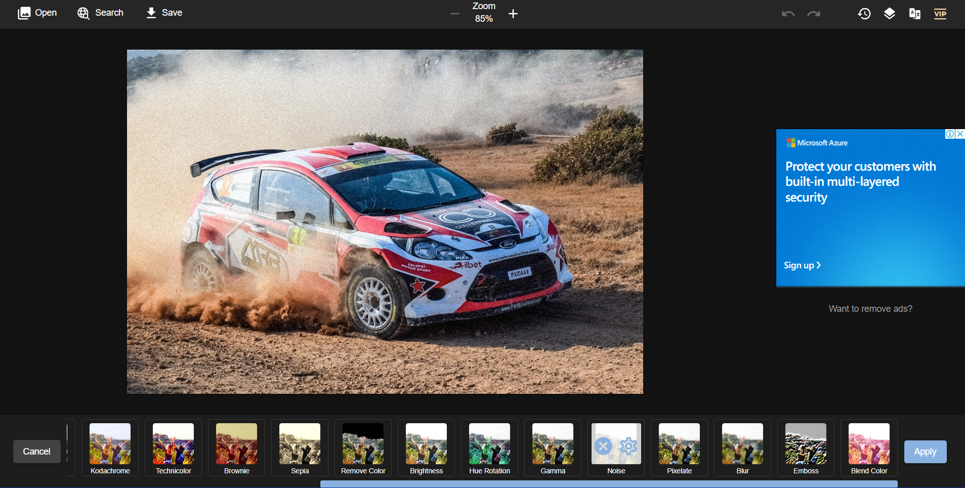 Photokit offers users film grain effects to add texture to photos