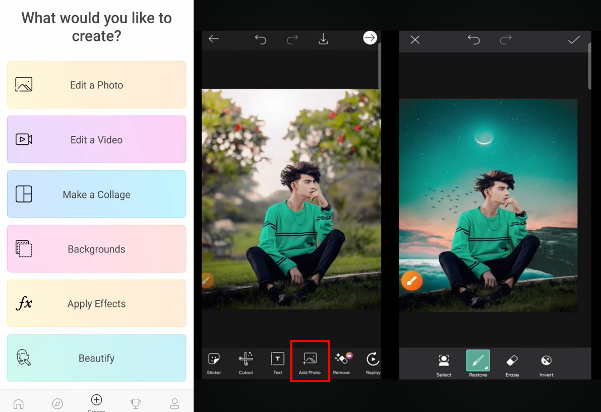 Picsart - best photo background changer app on Android