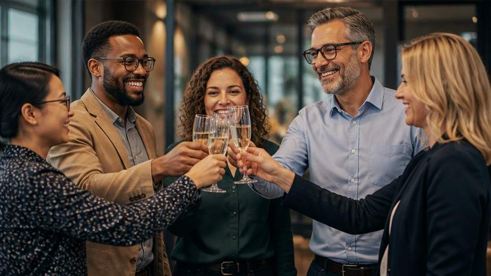 Work Anniversary Greetings Video — Group celebration