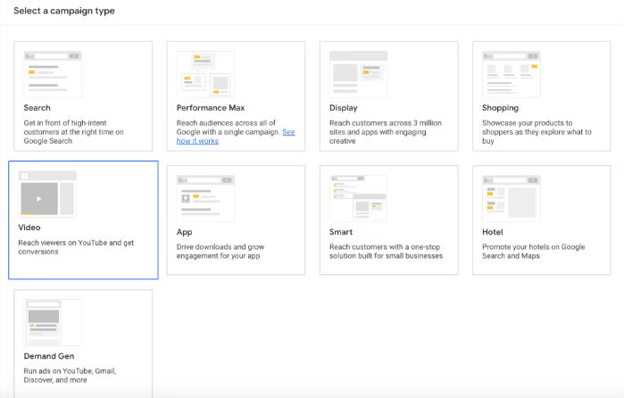 Een nieuwe Google Shorts Ads-campagne maken