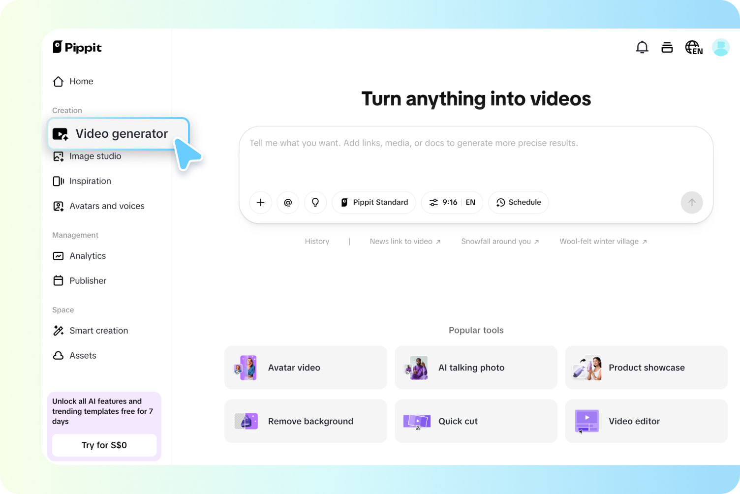 Upload your footage
