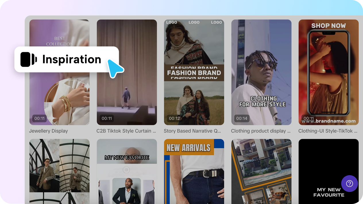 using templates for historical videos