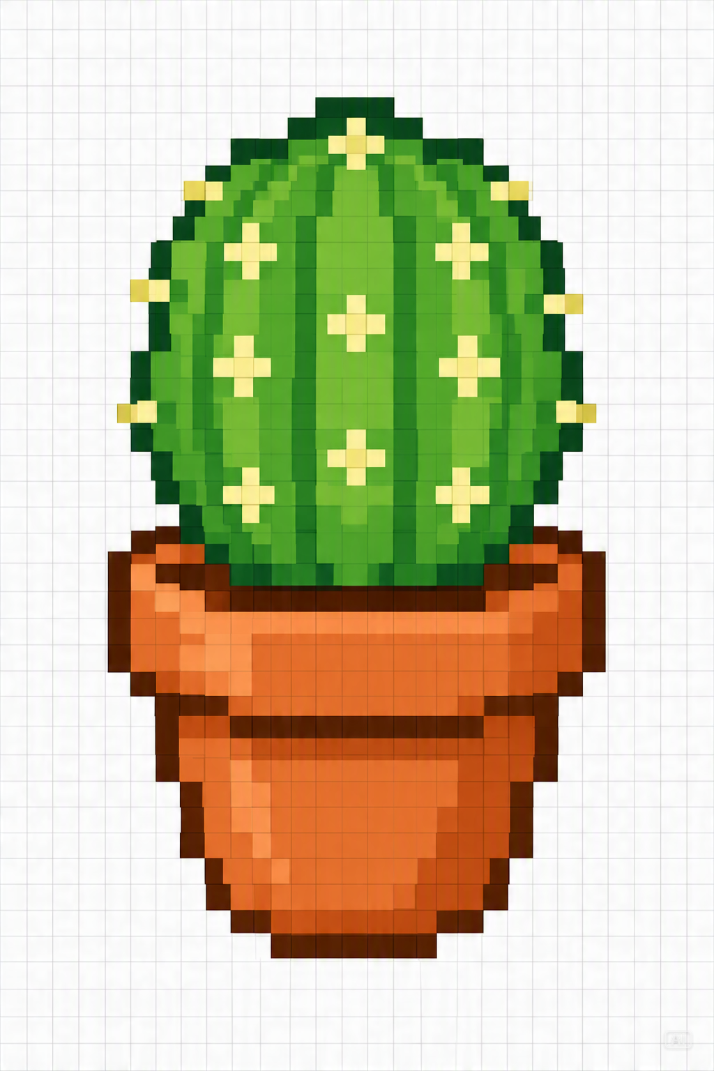AI perler beads cactus pattern image generated by Pippit