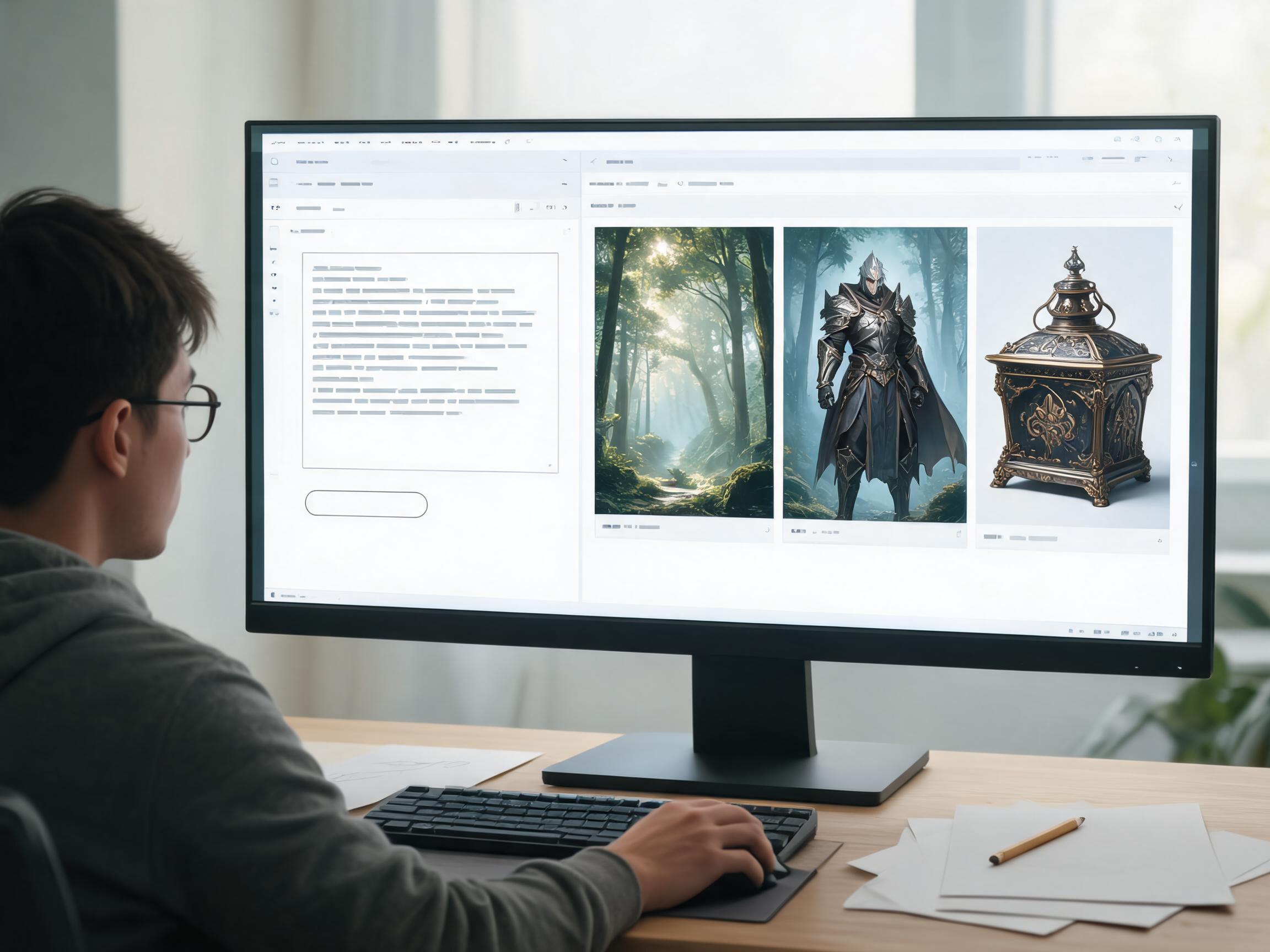 Concept art scenes and props