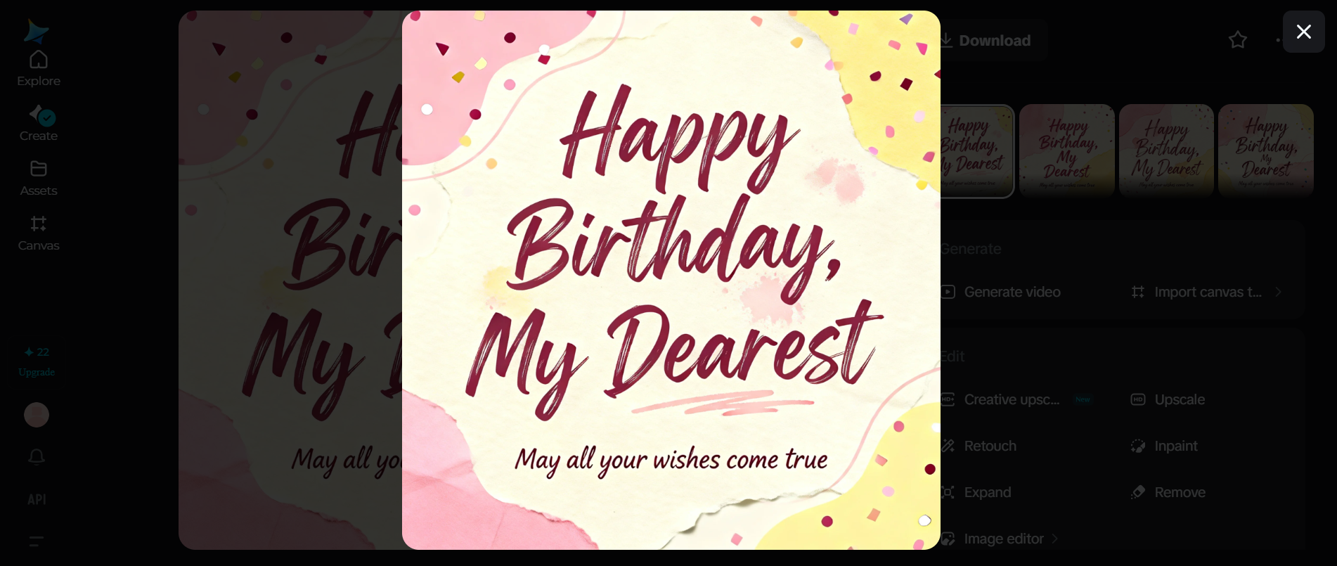 Birthday poster design idea: handwritten style message poster