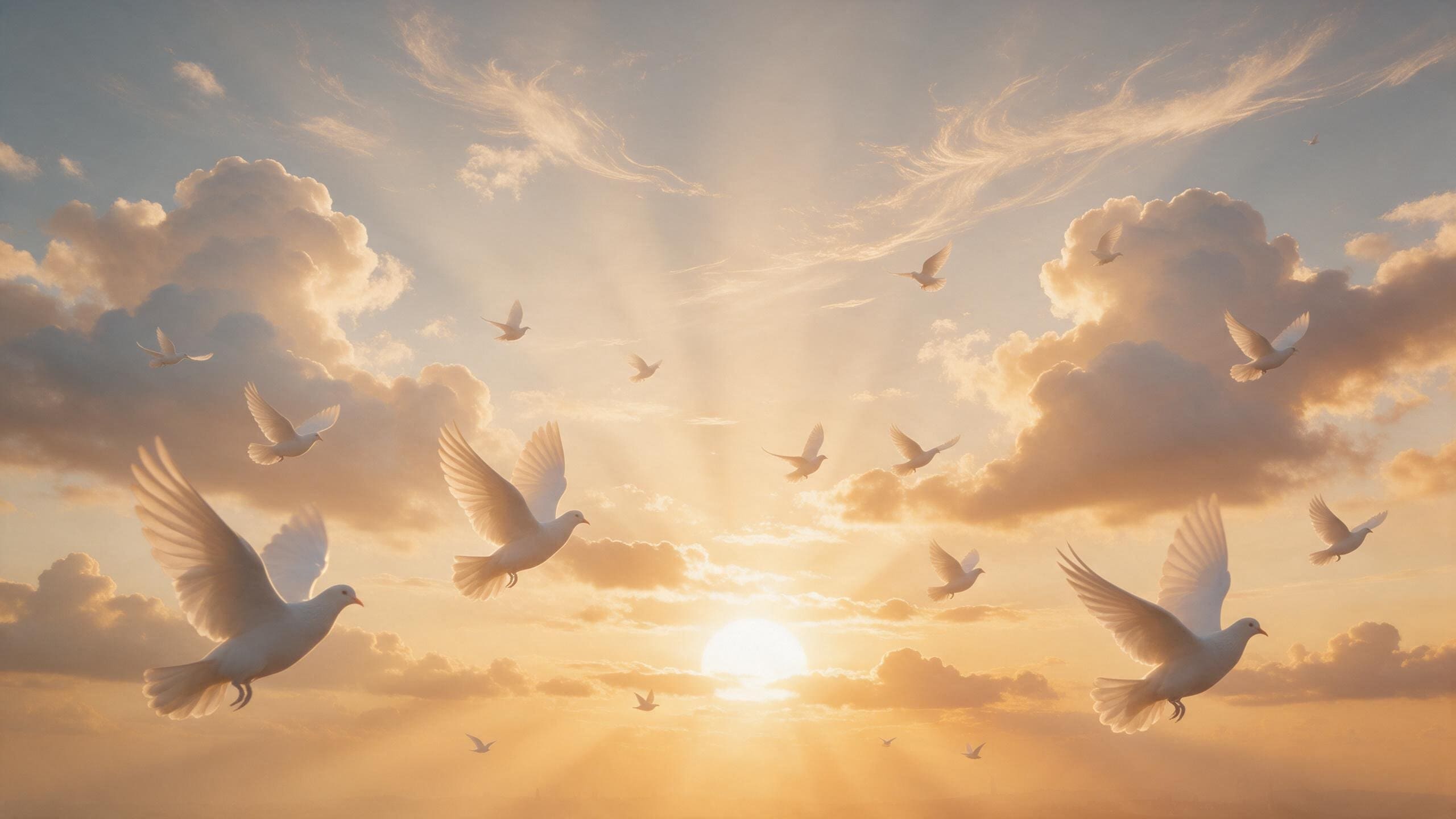 Video-Prompt zum Gedenken an den himmlischen goldenen Himmel