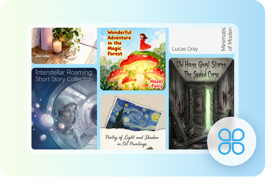 Professional-looking book covers made with CapCut's Book Cover Creator