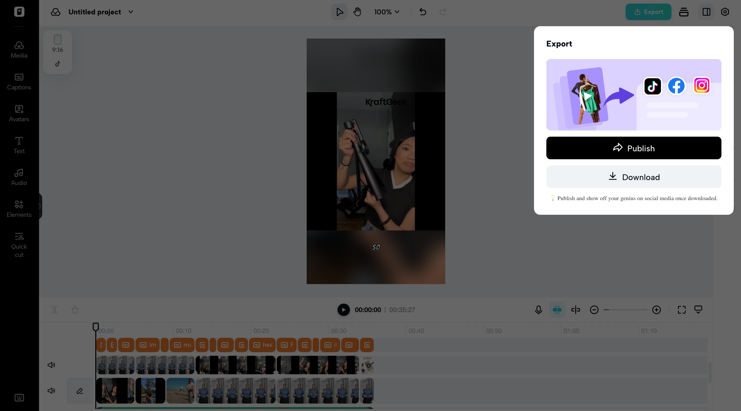 Export and share