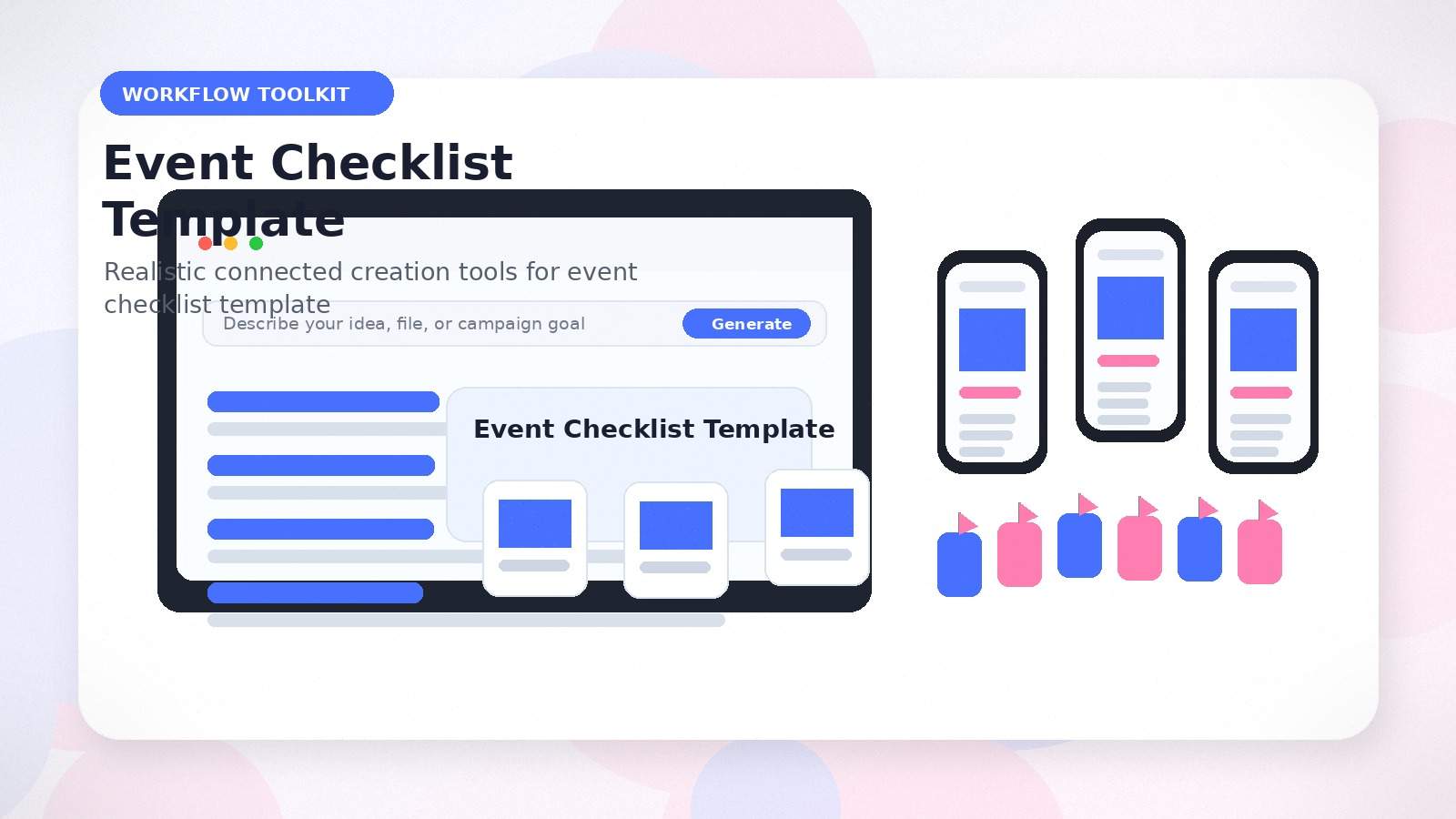 Event Checklist Template realistic workflow toolkit visual for event checklist template