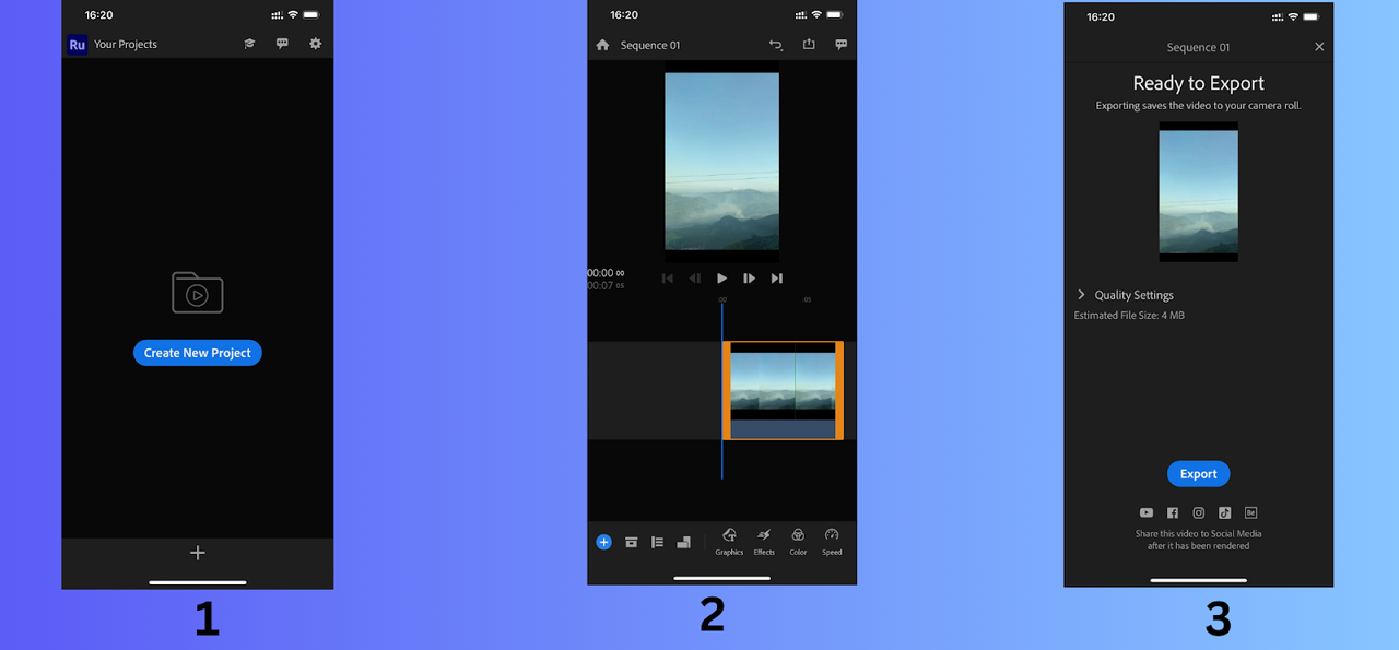 Hogyan használjuk az Adobe Premiere Rush sablonjait