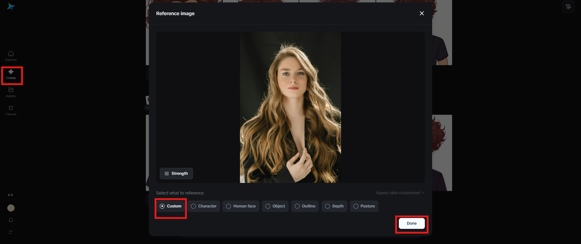 Upload a reference image