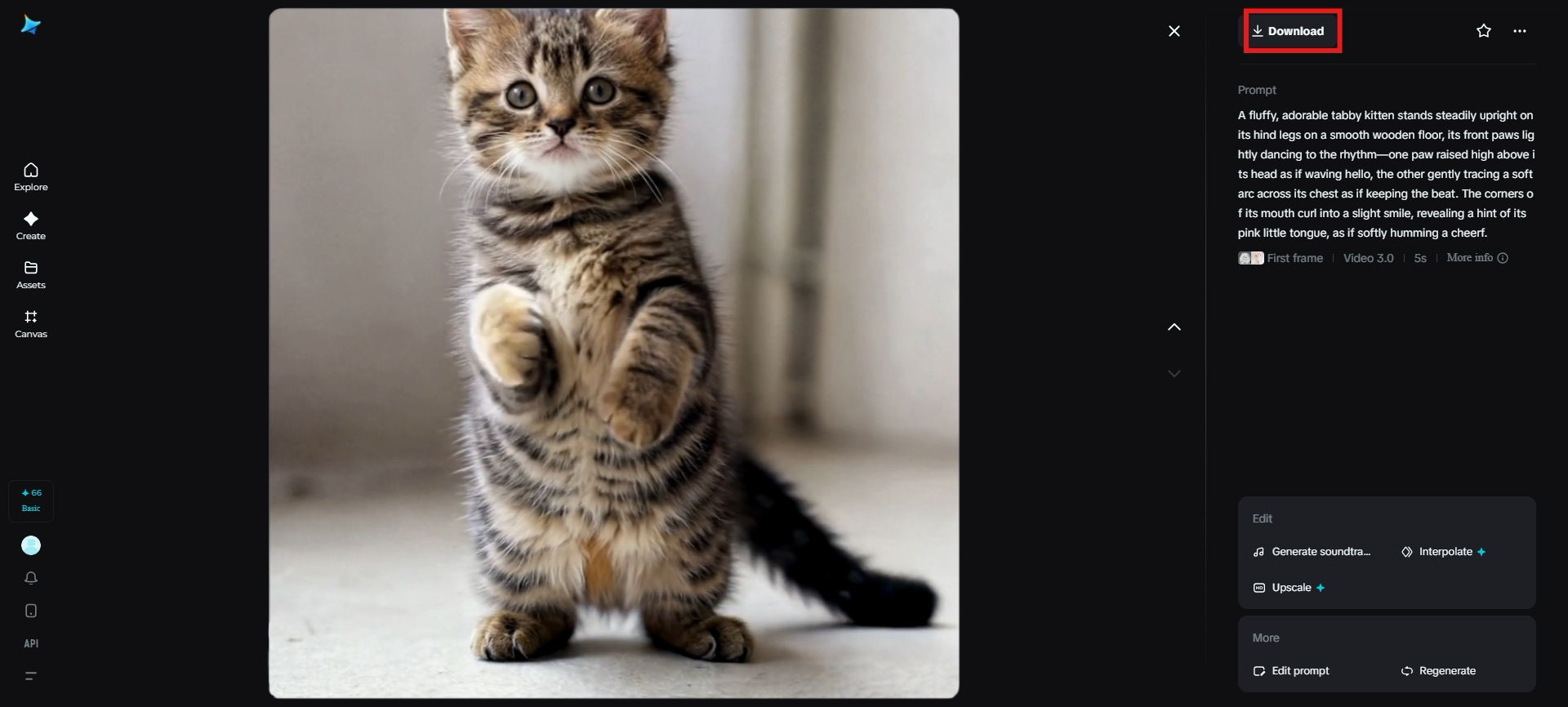 AIが生成した動物のダンス動画をダウンロードしてください