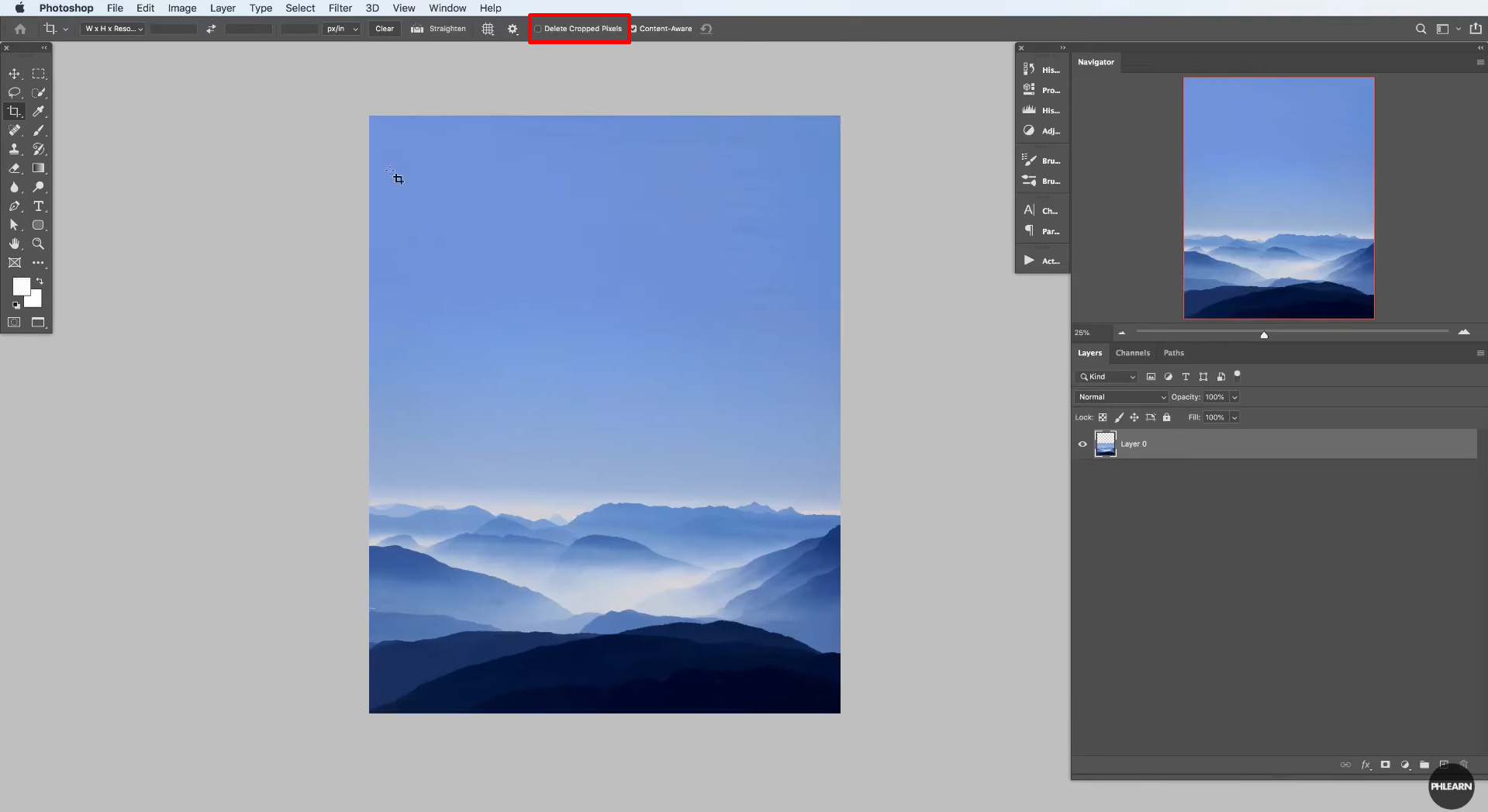 Customization before saving the picture in Photoshop