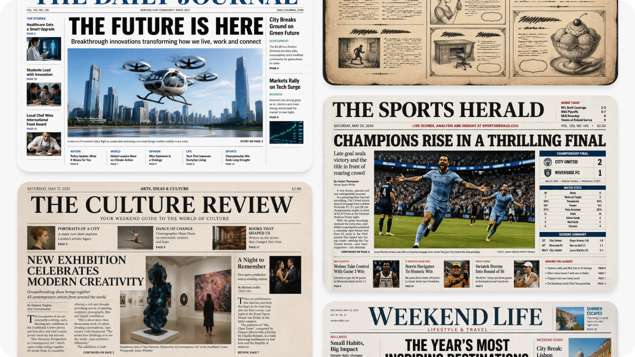 Explore editorial variations with AI agent