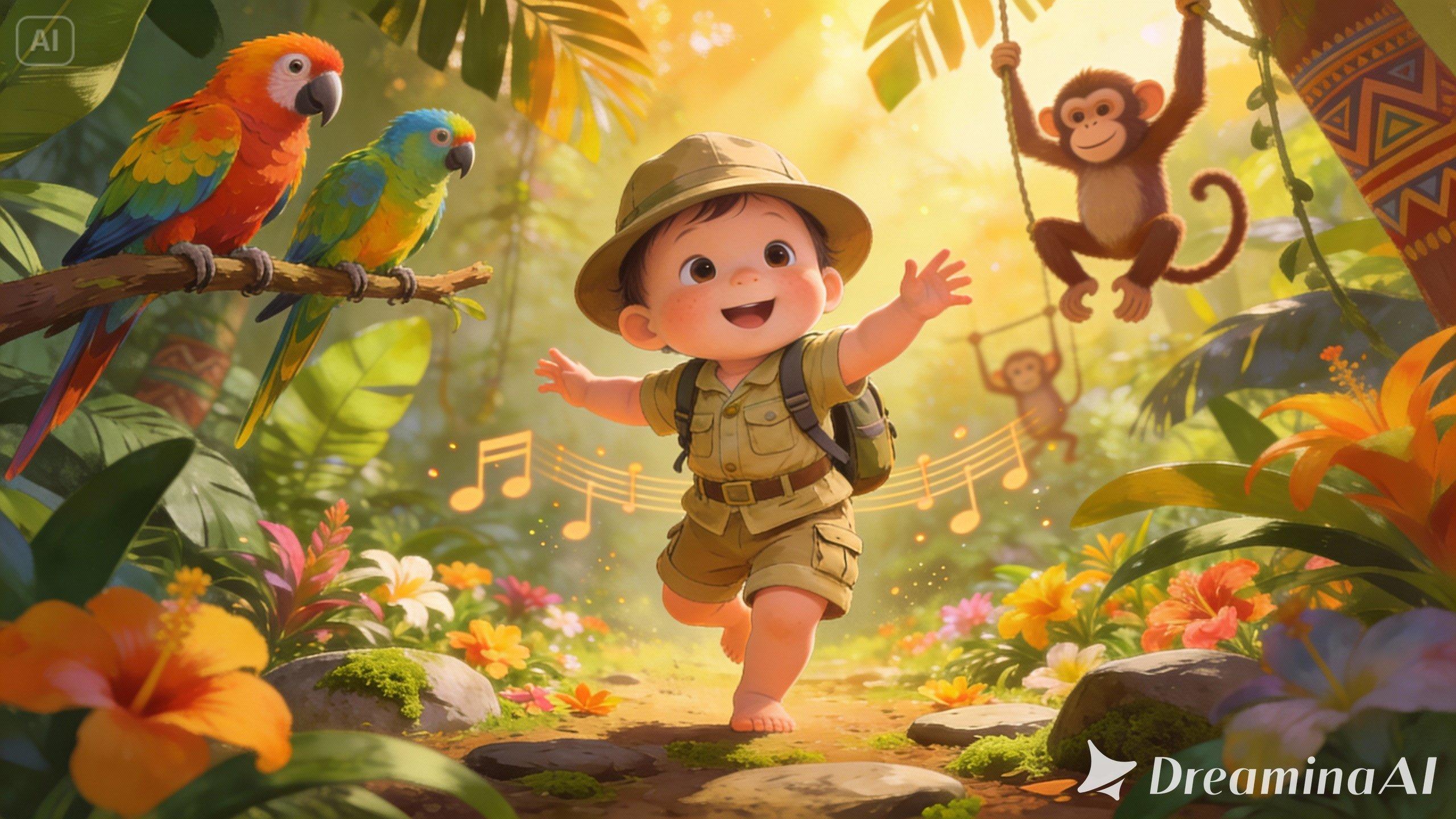 การผจญภัยเต้นในป่า