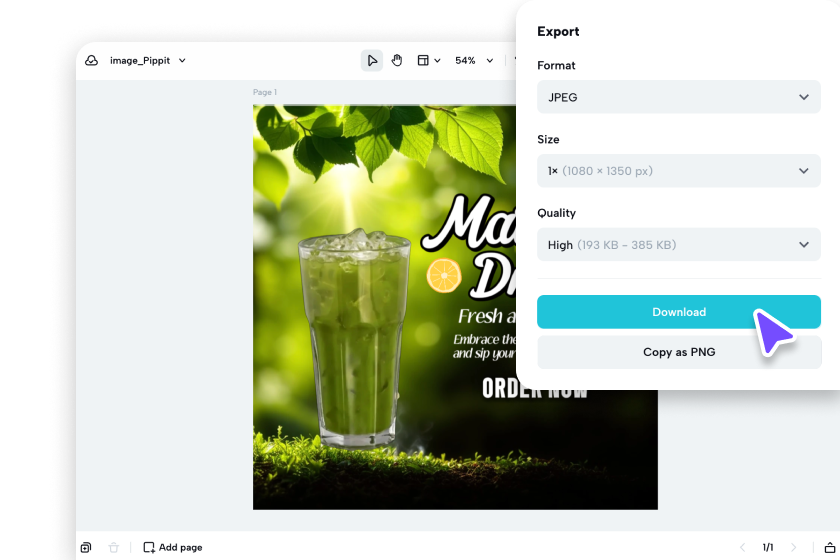 Edit and download