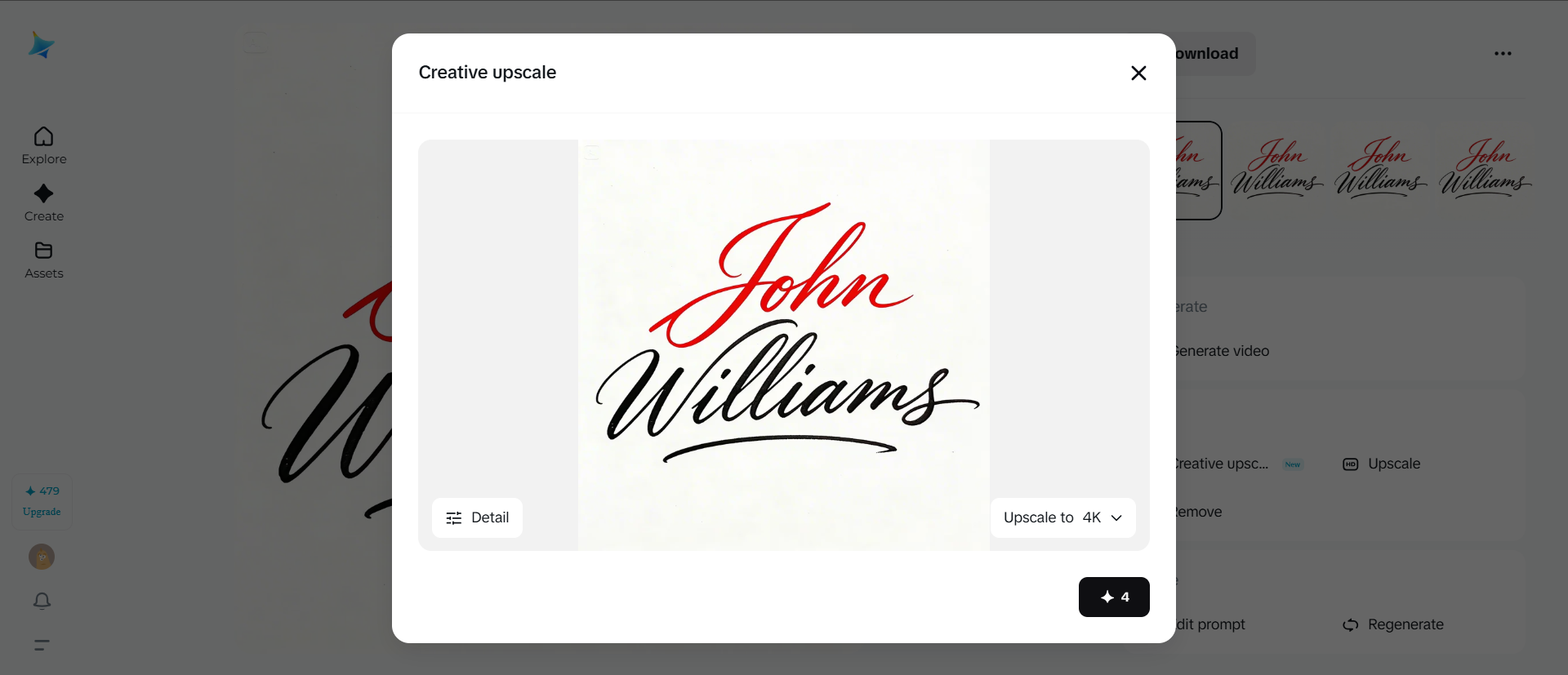 Creative upscale