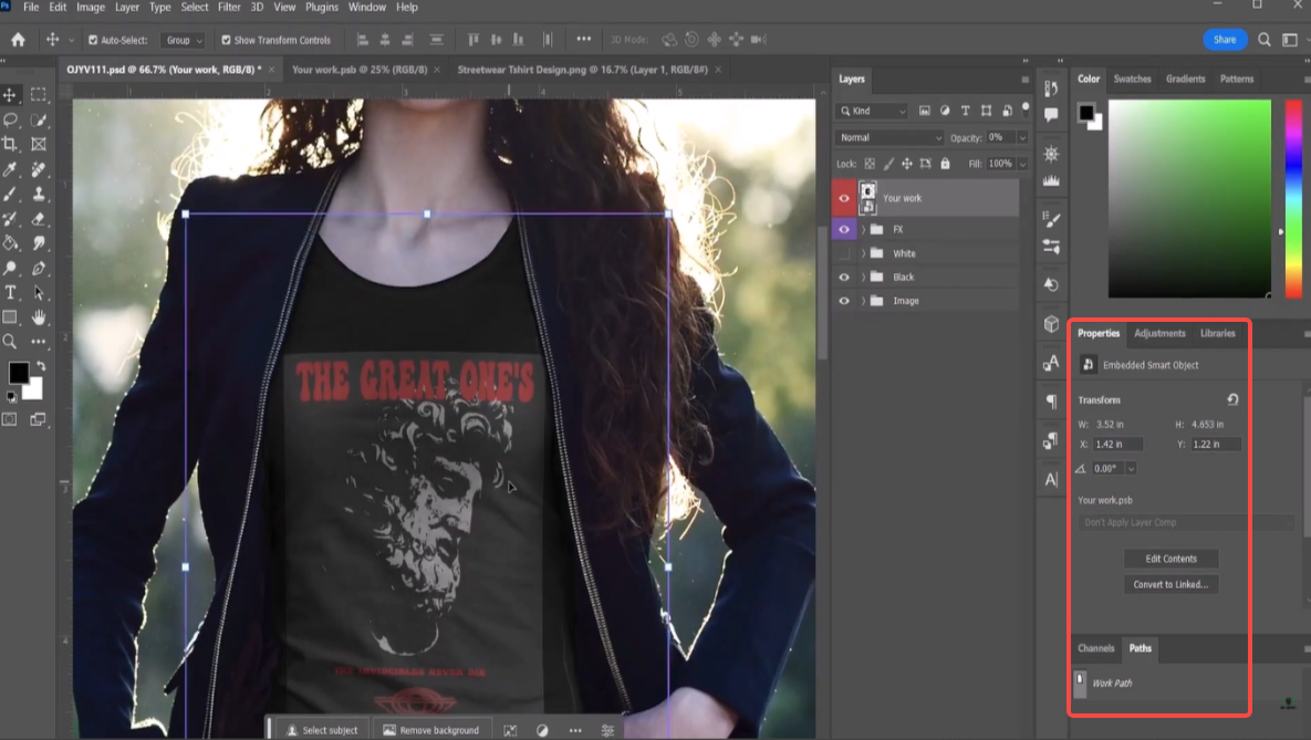 Customize the mockup